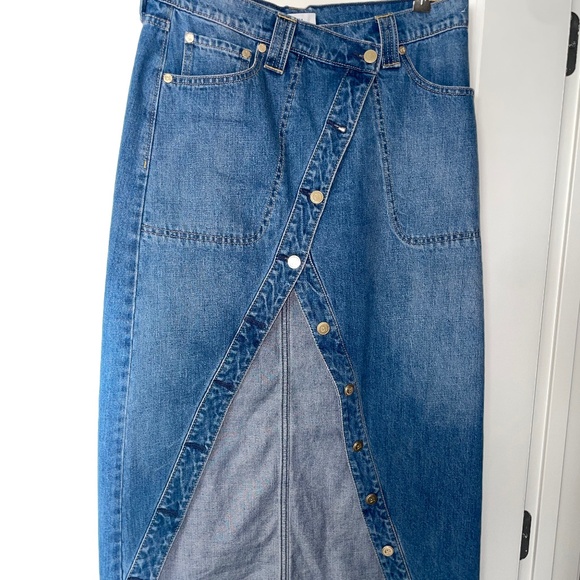 CULT GAIA X GAP Asymmetrical Denim Maxi Skirt Size 28/6 - Picture 2 of 10
